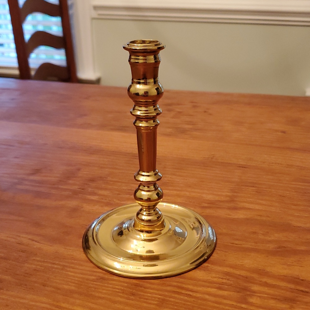 Solid Brass Tapered Candlestick Holder - Hampton Brass, Korea